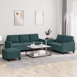 VidaXL 3201528 set di mobili per soggiorno Verde scuro Metallo, Legno compensato - Vista aggiuntiva 2