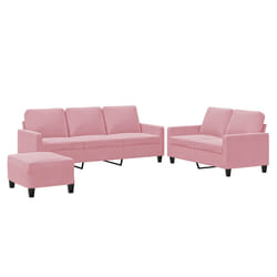 VidaXL 3201529 set di mobili per soggiorno Rosa Metallo, Legno compensato