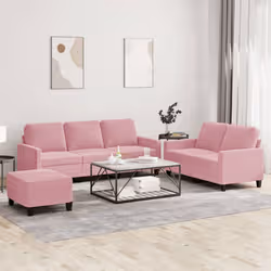 VidaXL 3201529 set di mobili per soggiorno Rosa Metallo, Legno compensato - Vista aggiuntiva 2