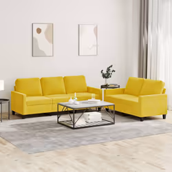 VidaXL 3201532 set di mobili per soggiorno Giallo