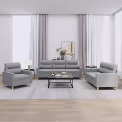 VidaXL 3201536 set di mobili per soggiorno Grigio - Vista aggiuntiva 2