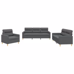 VidaXL 3201537, Grigio, Schiuma, Metallo, Poliestere, Tessile, 198 cm, 77 cm, 80 cm