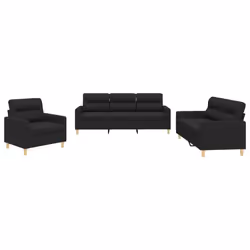 VidaXL 3201540, Nero, Schiuma, Metallo, Poliestere, Tessile, 198 cm, 77 cm, 80 cm