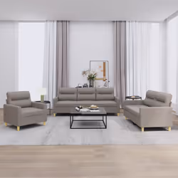 VidaXL 3201543 set di mobili per soggiorno Grigio talpa