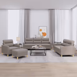 VidaXL 3201551 set di mobili per soggiorno Grigio talpa