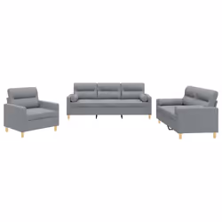 VidaXL 3201552, Grigio, Schiuma, Metallo, Poliestere, Tessile, 198 cm, 77 cm, 80 cm