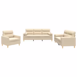 VidaXL 3201554, Crema, Schiuma, Metallo, Poliestere, Tessile, 198 cm, 77 cm, 80 cm