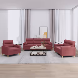 VidaXL 3201558 set di mobili per soggiorno Rosso
