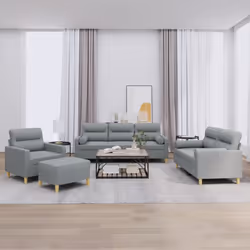 VidaXL 3201560 set di mobili per soggiorno Grigio - Vista aggiuntiva 2