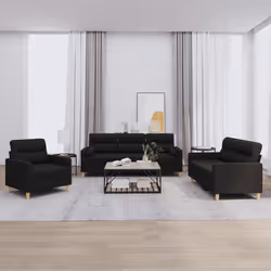 VidaXL 3201564 set di mobili per soggiorno Nero