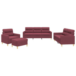 VidaXL 3201566 set di mobili per soggiorno Rosso