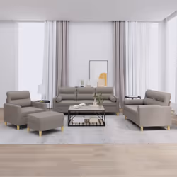 VidaXL 3201567 set di mobili per soggiorno Grigio talpa - Vista aggiuntiva 2