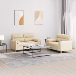 VidaXL 3201570 set di mobili per soggiorno Crema