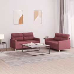 VidaXL 3201582 set di mobili per soggiorno Rosso - Vista aggiuntiva 2
