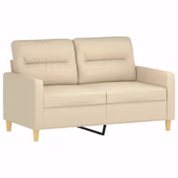vidaXL Set Divani 3 pz con Cuscini Crema in Tessuto - Vista aggiuntiva 3