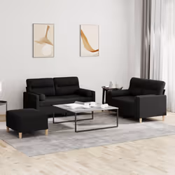 VidaXL 3201596 set di mobili per soggiorno Nero