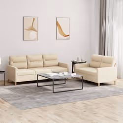 VidaXL 3201602 set di mobili per soggiorno Crema