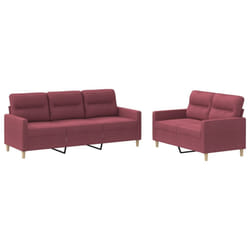 VidaXL 3201606 set di mobili per soggiorno Bordeaux Metallo, Legno compensato