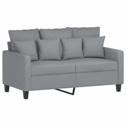 vidaXL Set Divani 3 pz con Cuscini Grigio Chiaro in Tessuto - Vista aggiuntiva 3