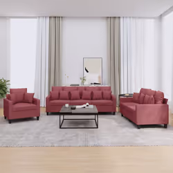 VidaXL 3201638 set di mobili per soggiorno Rosso