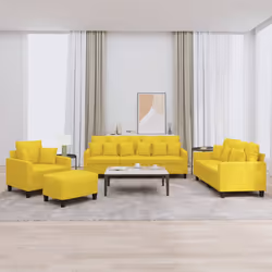 VidaXL 3201645 set di mobili per soggiorno Giallo - Vista aggiuntiva 2