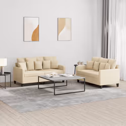 VidaXL 3201650 set di mobili per soggiorno Crema
