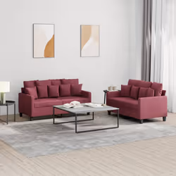 VidaXL 3201654 set di mobili per soggiorno Rosso