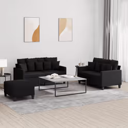 VidaXL 3201660 set di mobili per soggiorno Nero