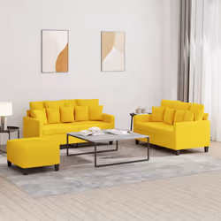 VidaXL 3201661 set di mobili per soggiorno Giallo