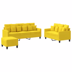 VidaXL 3201677, Giallo, Schiuma, Metallo, Poliestere, Tessile, 198 cm, 77 cm, 80 cm