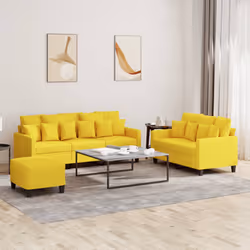 VidaXL 3201677 set di mobili per soggiorno Giallo
