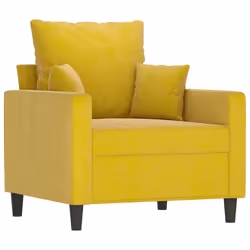 Set di Divani 3 pz con Cuscini giallo in Vellutocod mxl 131576 - Vista aggiuntiva 3