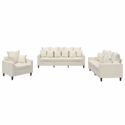 VidaXL 3201688, Crema, Schiuma, Metallo, Poliestere, Polywood, Tessile, 198 cm, 77 cm, 80 cm