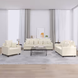 VidaXL 3201688 set di mobili per soggiorno Crema