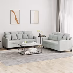 VidaXL 3201710 set di mobili per soggiorno Grigio