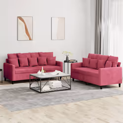 VidaXL 3201714 set di mobili per soggiorno Rosso