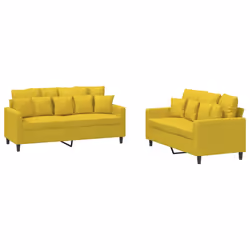 VidaXL 3201716, Giallo, Schiuma, Metallo, Poliestere, Polywood, Tessile, 158 cm, 77 cm, 80 cm