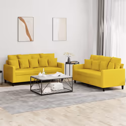 VidaXL 3201716 set di mobili per soggiorno Giallo