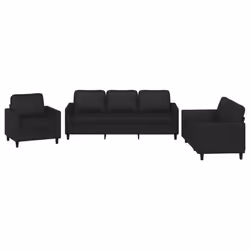 VidaXL 3201740, Nero, Schiuma, Ecopelle, Metallo, Polywood, Tessile, 2 m, 77 cm, 80 cm