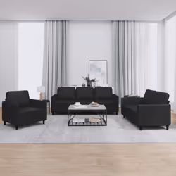 VidaXL 3201740 set di mobili per soggiorno Nero