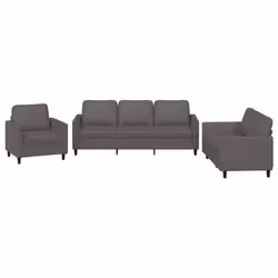 VidaXL 3201742, Grigio, Schiuma, Ecopelle, Metallo, Polywood, Tessile, 2 m, 77 cm, 80 cm
