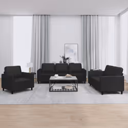 VidaXL 3201745 set di mobili per soggiorno Nero