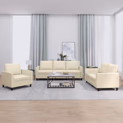 VidaXL 3201746 set di mobili per soggiorno Crema - Vista aggiuntiva 2