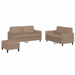 VidaXL 3201759, Cappuccino, Schiuma, Ecopelle, Metallo, Polywood, Tessile, 160 cm, 77 cm, 80 cm