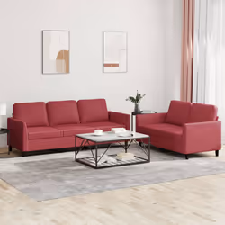 VidaXL 3201763 set di mobili per soggiorno Rosso