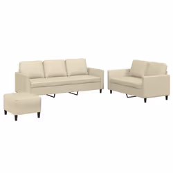 VidaXL 3201766, Crema, Schiuma, Ecopelle, Metallo, Polywood, Tessile, 2 m, 77 cm, 80 cm