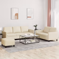 VidaXL 3201766 set di mobili per soggiorno Crema