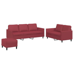 VidaXL 3201768 set di mobili per soggiorno Rosso