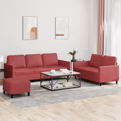 VidaXL 3201768 set di mobili per soggiorno Rosso - Vista aggiuntiva 2