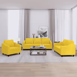 VidaXL 3201775 set di mobili per soggiorno Giallo